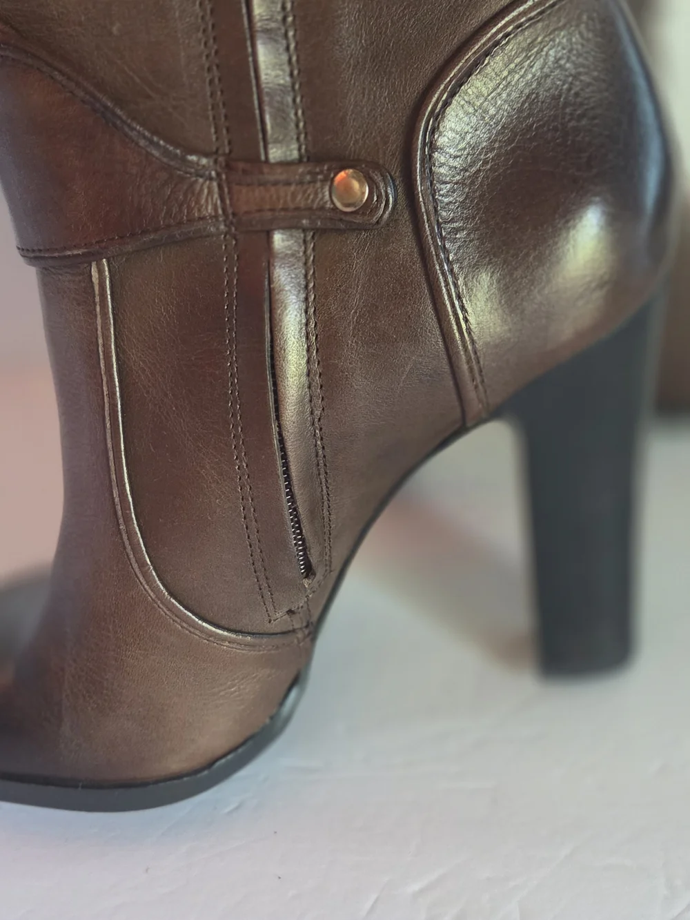 Vince Camuto Tall Brown Leather Over-the-Knee Boots